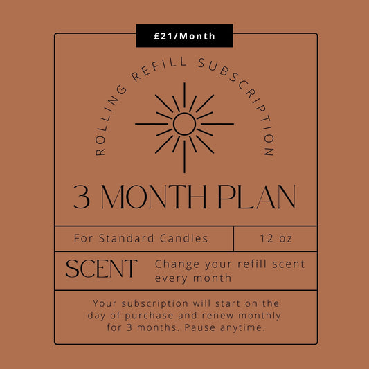 3 Month Candle Refill Subscription
