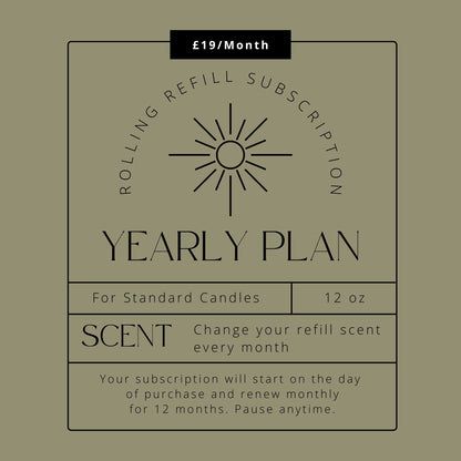 Yearly Candle Refill Subscription